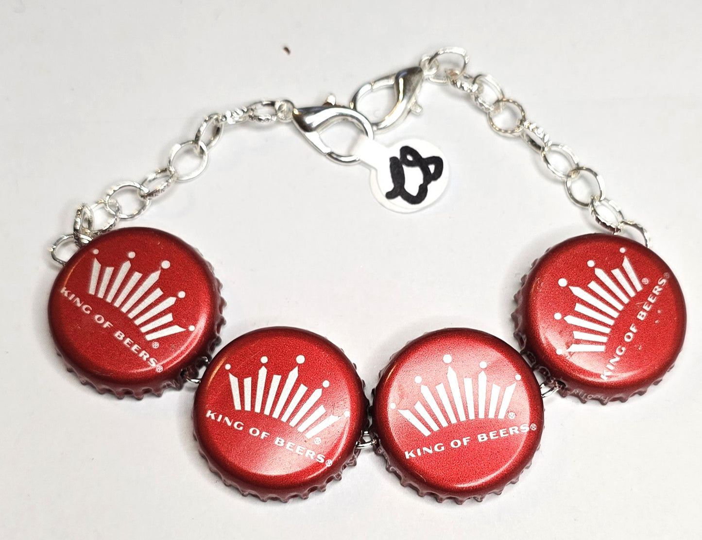 Trucker Hat Chain - Budweiser Cap (4) w/Oval Silver Accents #82