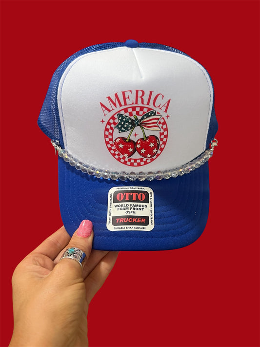 America Cherry Trucker Hat 🇺🇸