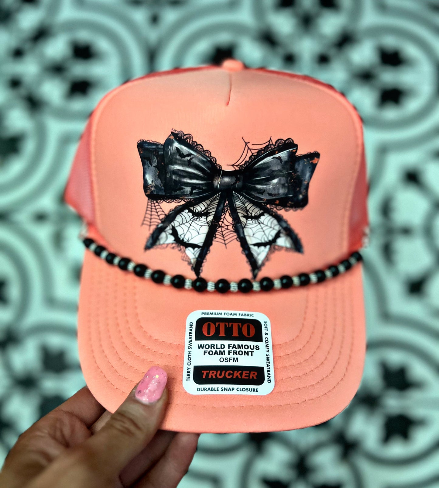 Halloween Bow Trucker Hat