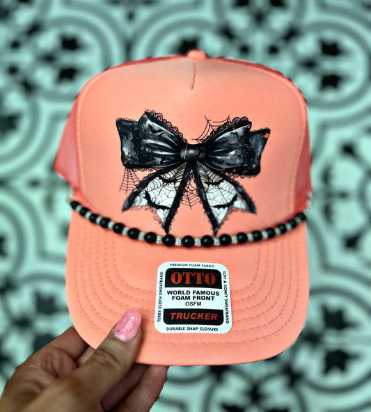 Halloween Bow Trucker Hat