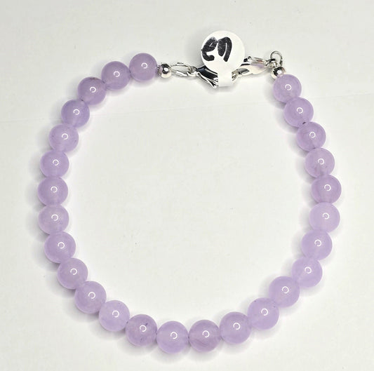 Trucker Hat Chain - Lilac Agate Gemstone w/Silver Accents #62