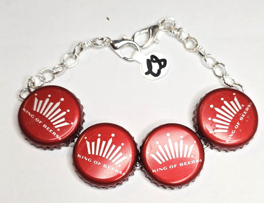 Trucker Hat Chain - Budweiser Cap (4) w/Oval Silver Accents #82