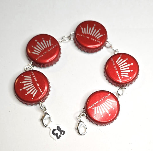 Trucker Hat Chain - Budweiser Cap (5) w/Oval Silver Accents #83