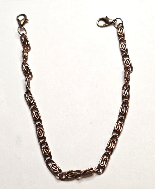 Trucker Hat Chain - Antique Copper Swirl Chain #118