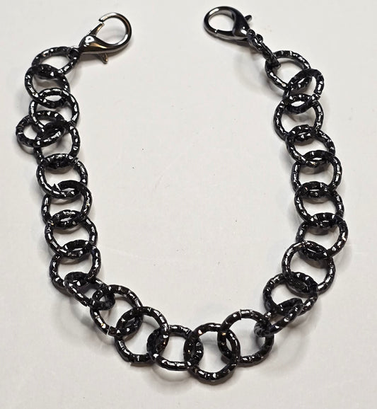 Trucker Hat Chain - Gunmetal/Black Textured Chain #126