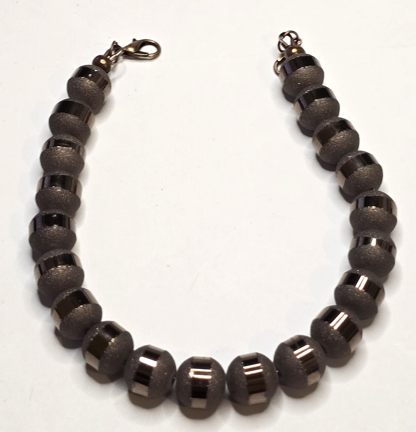Trucker Hat Chain - Shimmer Coffee Glass Beads w/Copper Accents Chain #134