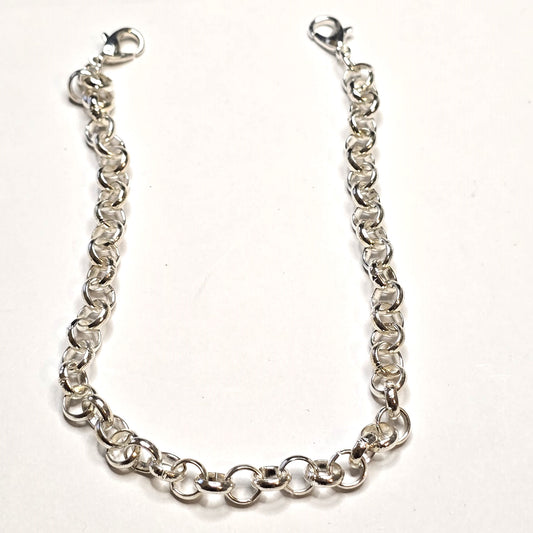 Trucker Hat Chain - Silver Round Rolo Chain #129