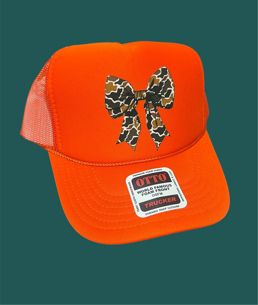 Duck Camo Neon Trucker Hat