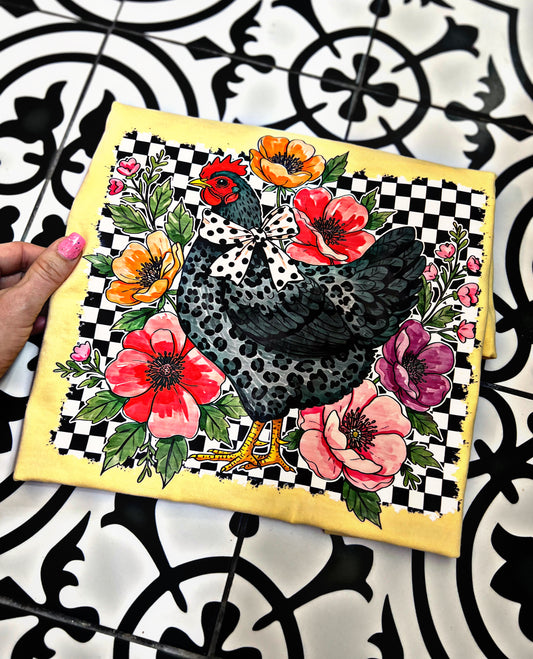 Floral Chicken T-Shirt