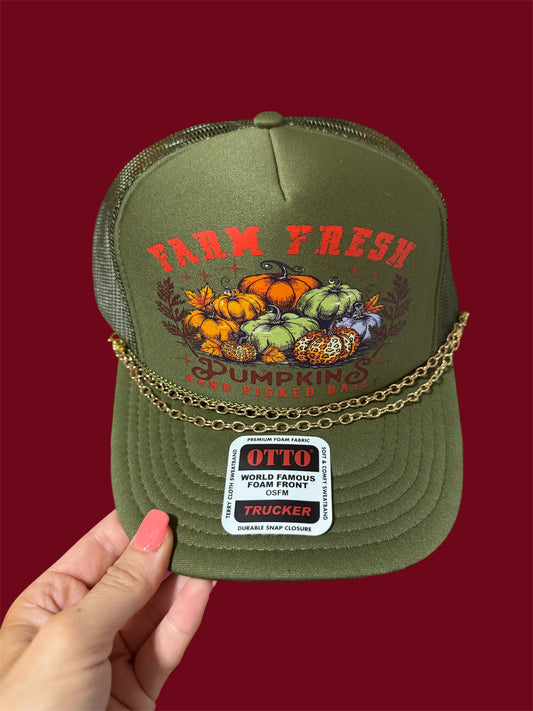 Hand Picked Pumpkin Trucker Hat