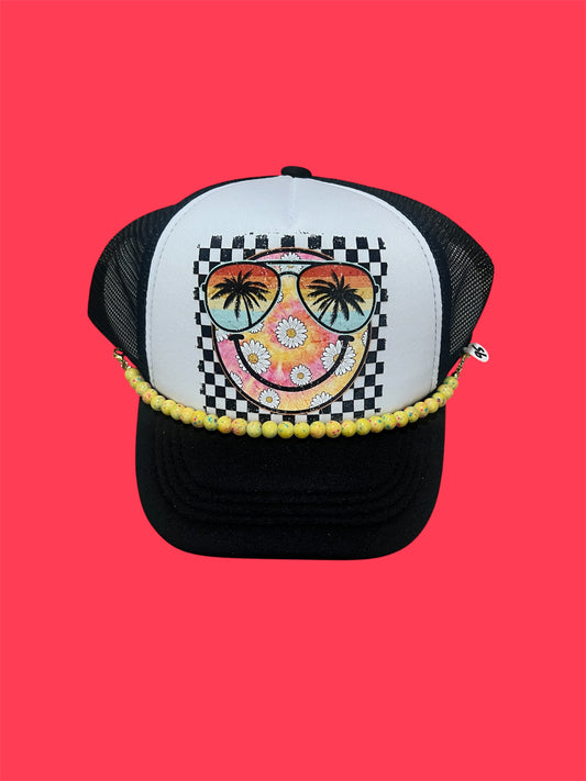 *Youth* Trendy Smiley Trucker Hat