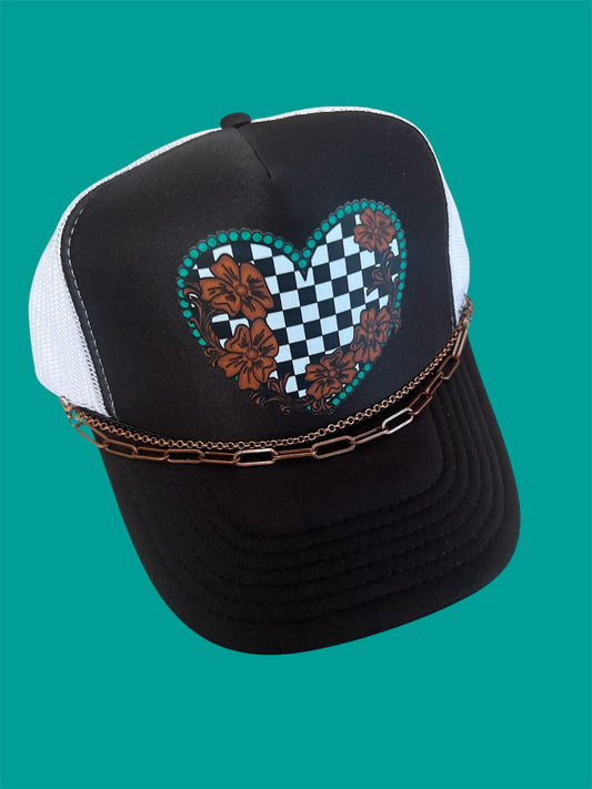 Western Heart With Double Chain 🖤🏁