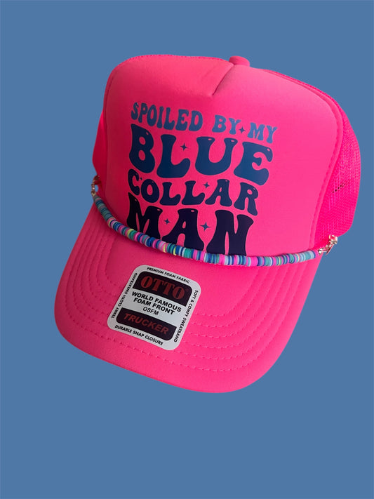 Blue Collar Spoiled Trucker Hat 💕