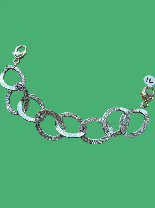 Trucker Hat Chain - Chunky Silver Textured Chain #71