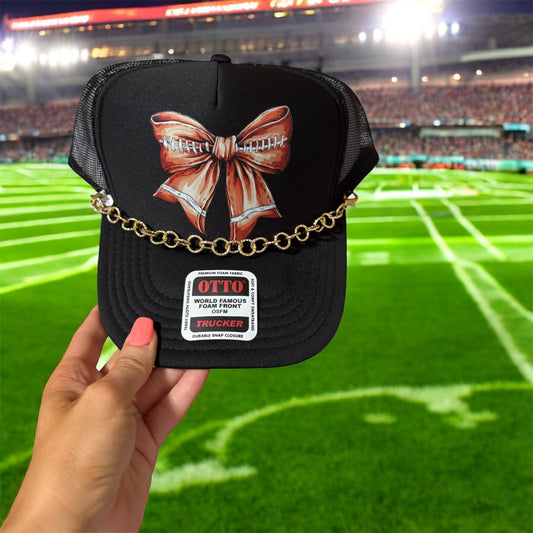 Football Bow Trucker Hat 🏈